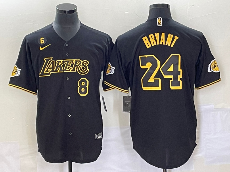 Men Los Angeles Lakers #24 Bryant black 2023 NBA Jersey style4
